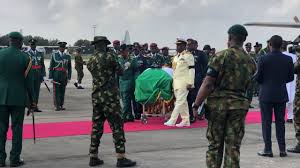 Remains of Late Gen. Lagbaja Arrive Lagos Airport